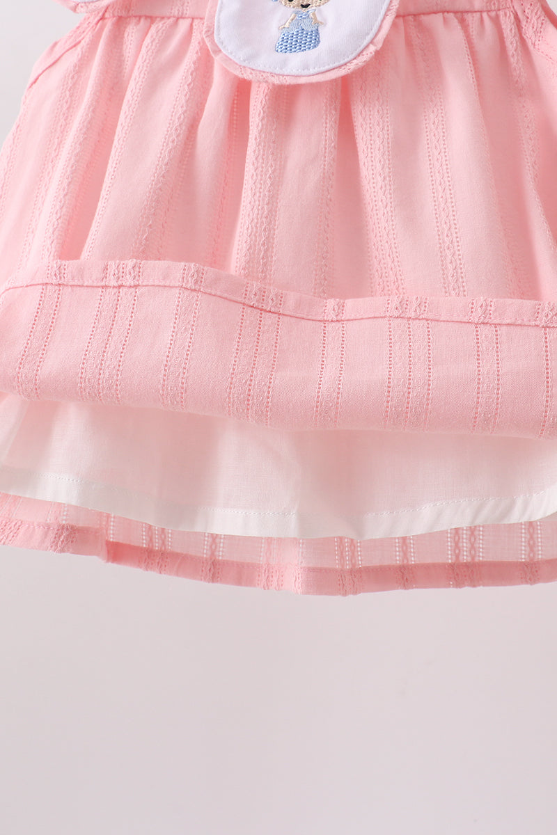 Pink Princess Embroidered Jacquard Bloomer Set