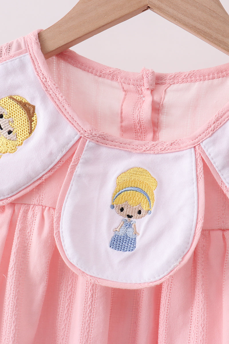 Pink Princess Embroidered Jacquard Set