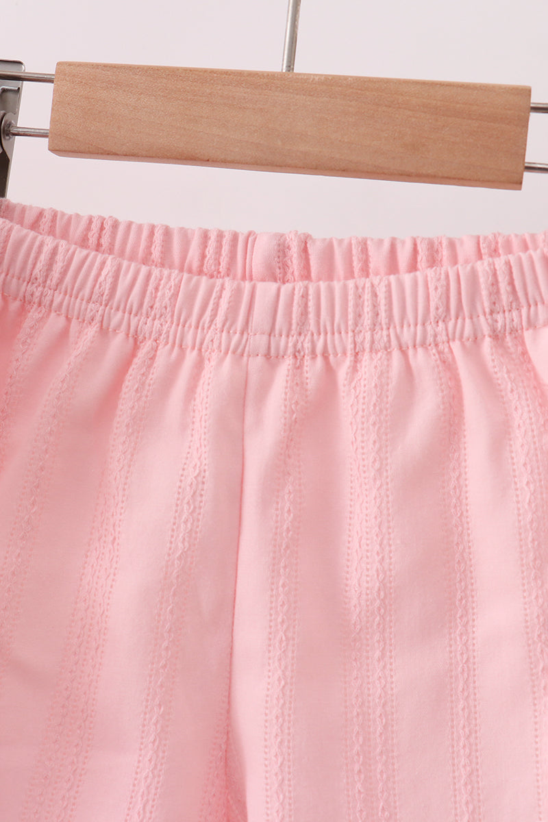 Pink Princess Embroidered Jacquard Set