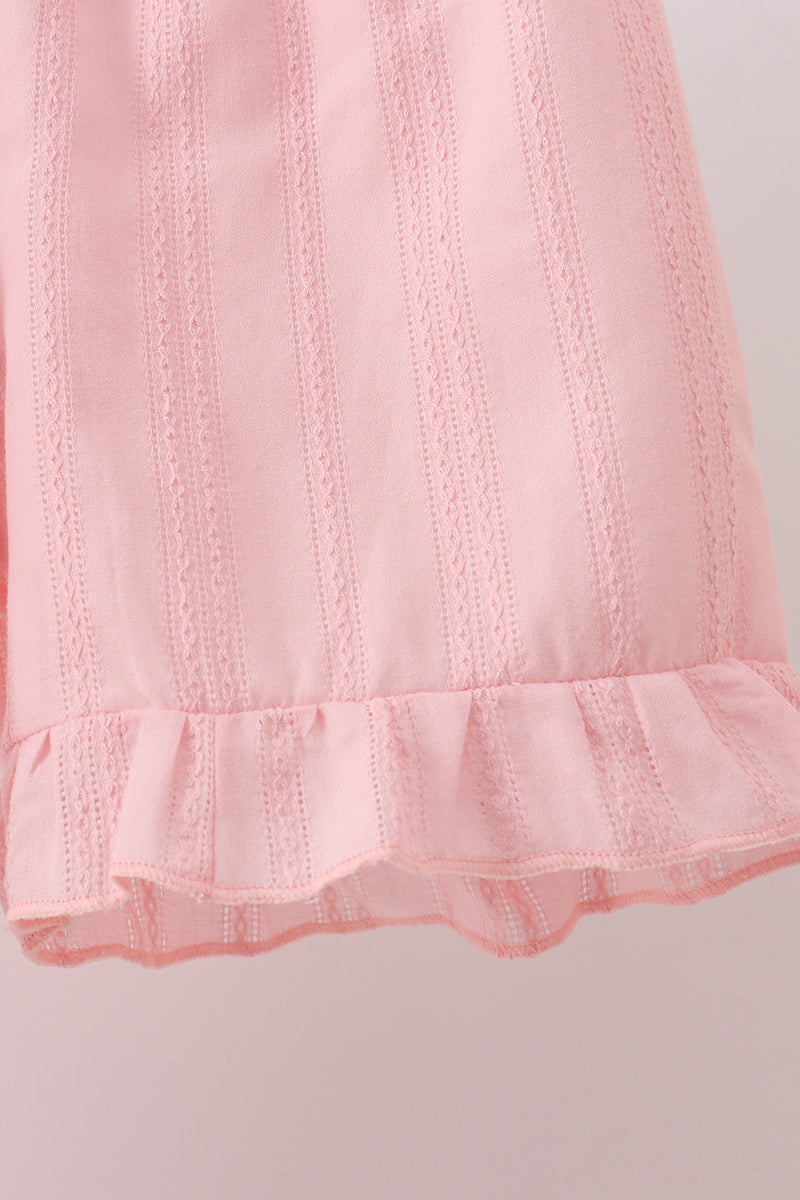 Pink Princess Embroidered Jacquard Set