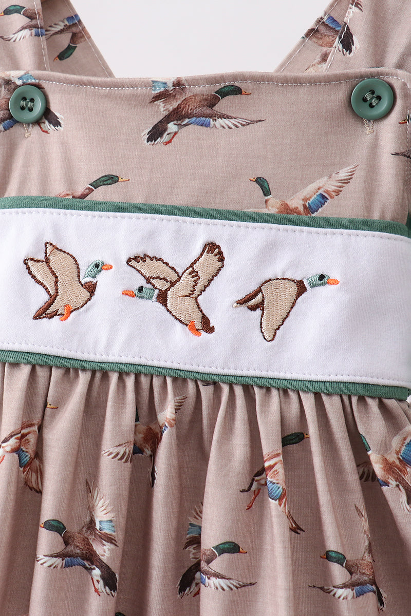 Green Mallard Embroidered Bloomer Set