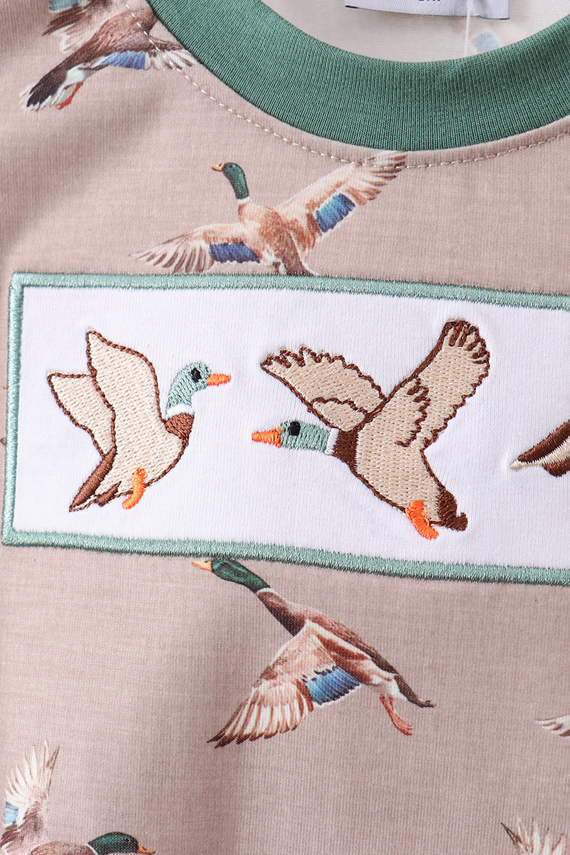 Green Mallard Embroidered Bubble