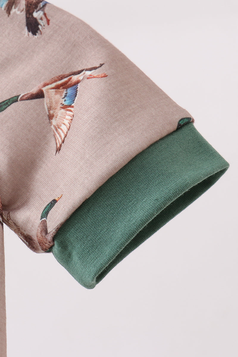 Green Mallard Embroidered Bubble