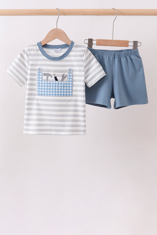Blue Tool Applique Set