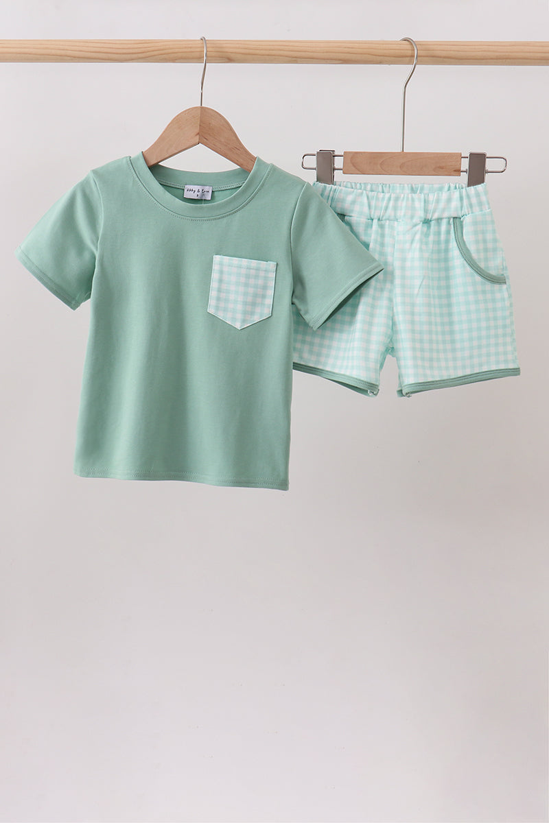 Sage Plaid Set