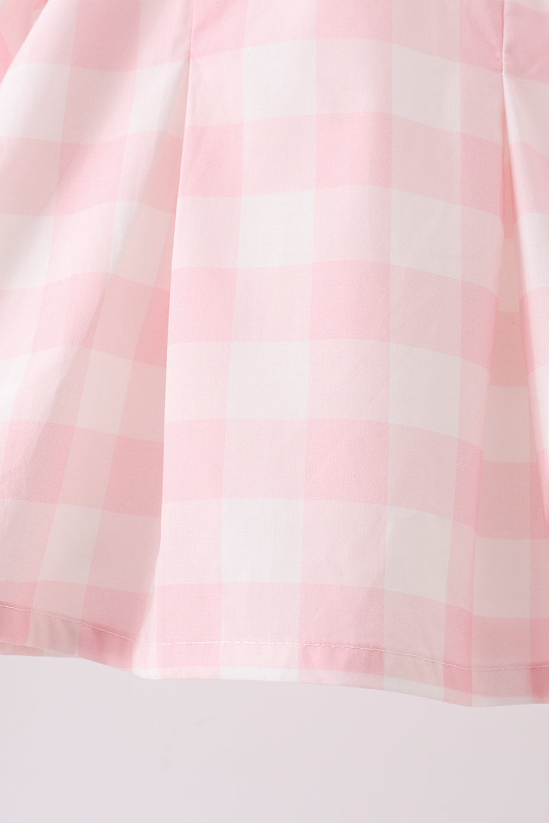 Pink Gingham Bloomer Set