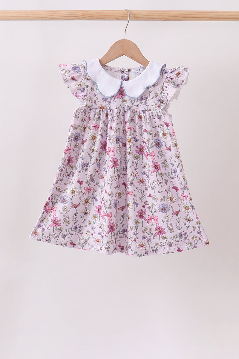 Purple Garden Ruffle Dress
