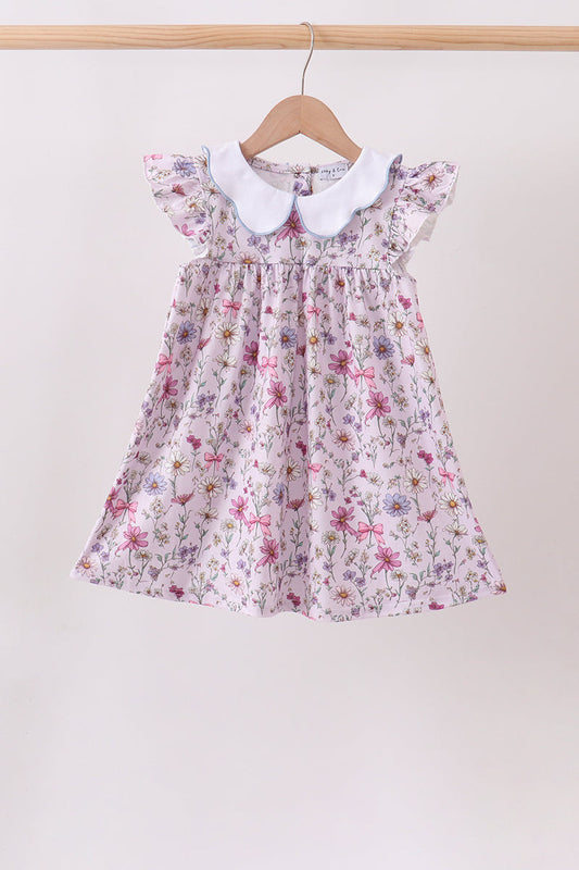 Purple Garden Ruffle Dress
