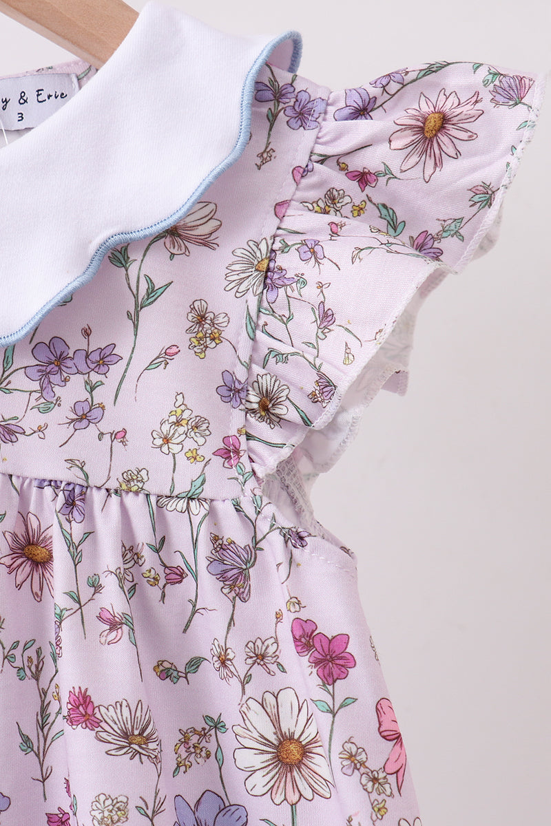 Purple Garden Ruffle Dress