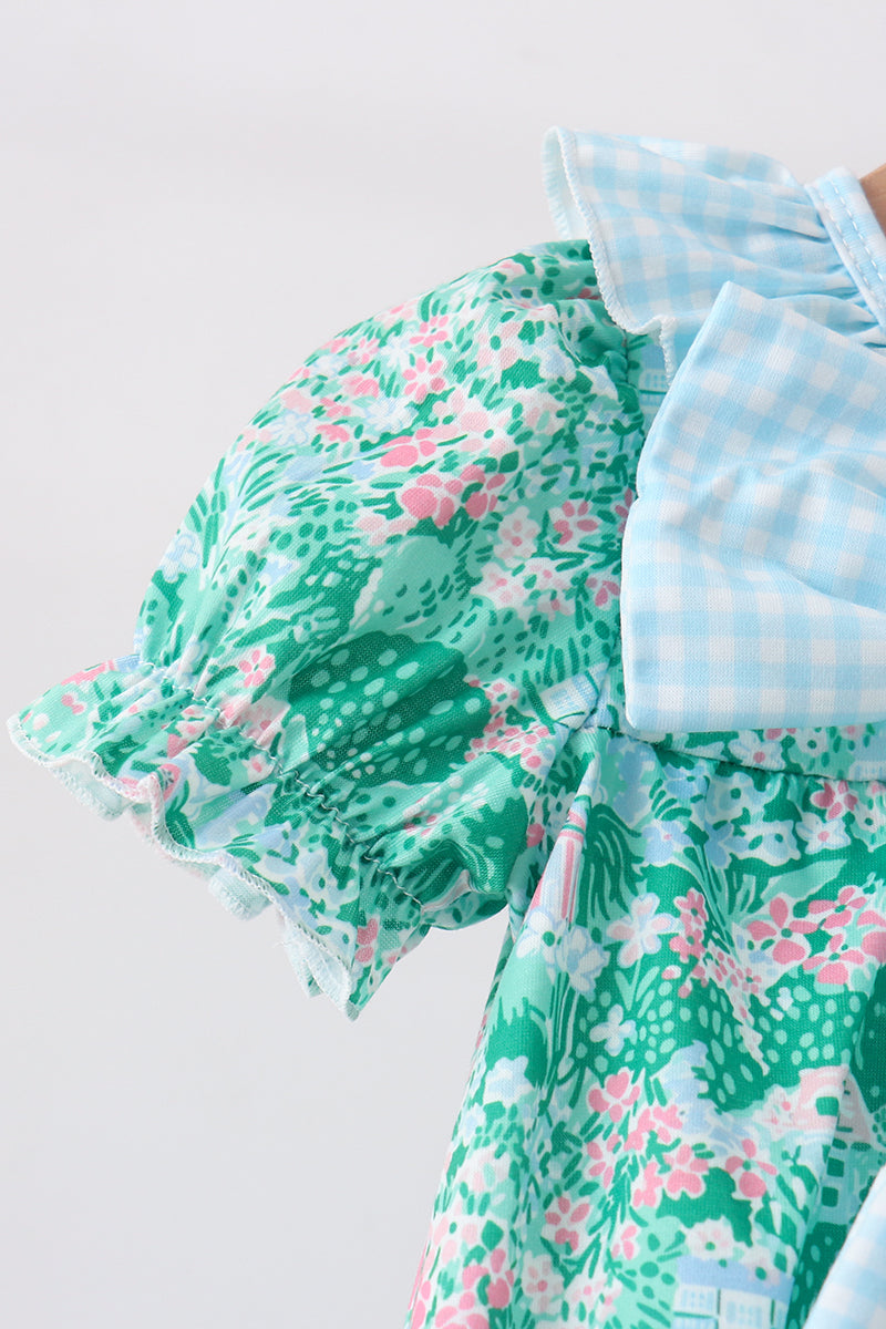 Green house floral Bow Bubble