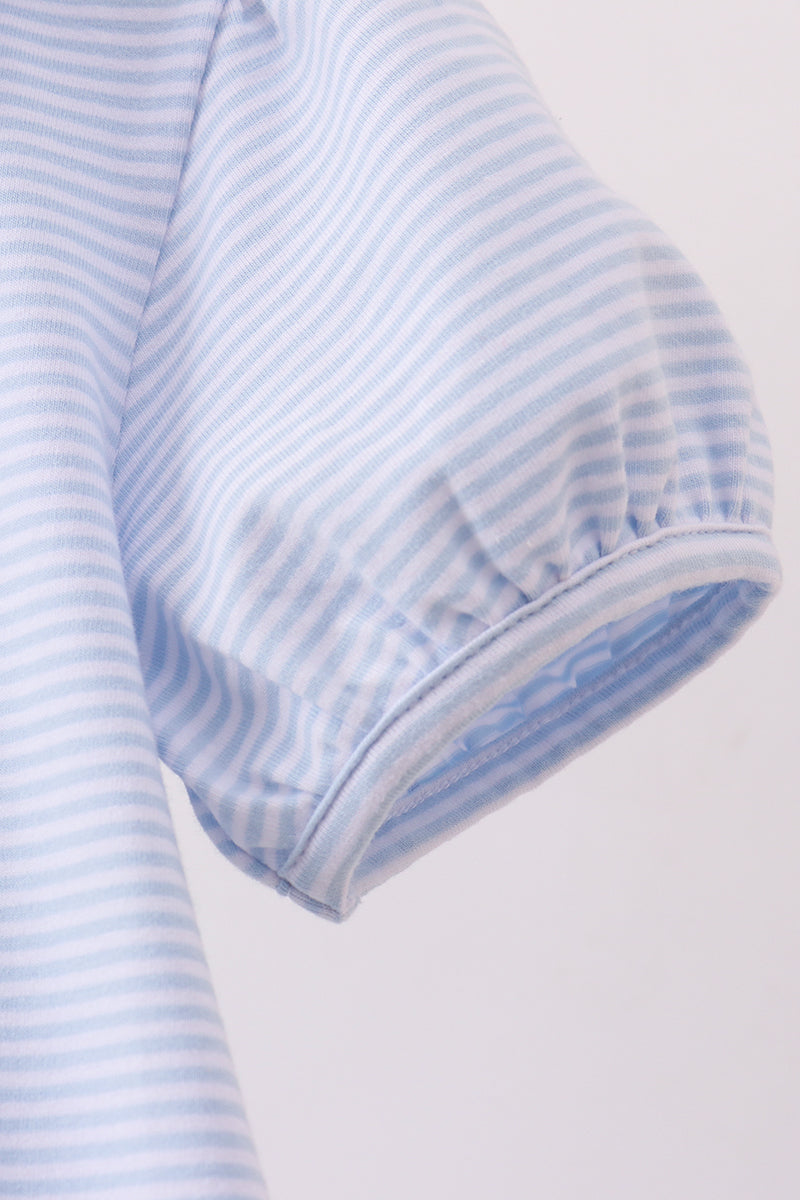 Blue School Applique Dress