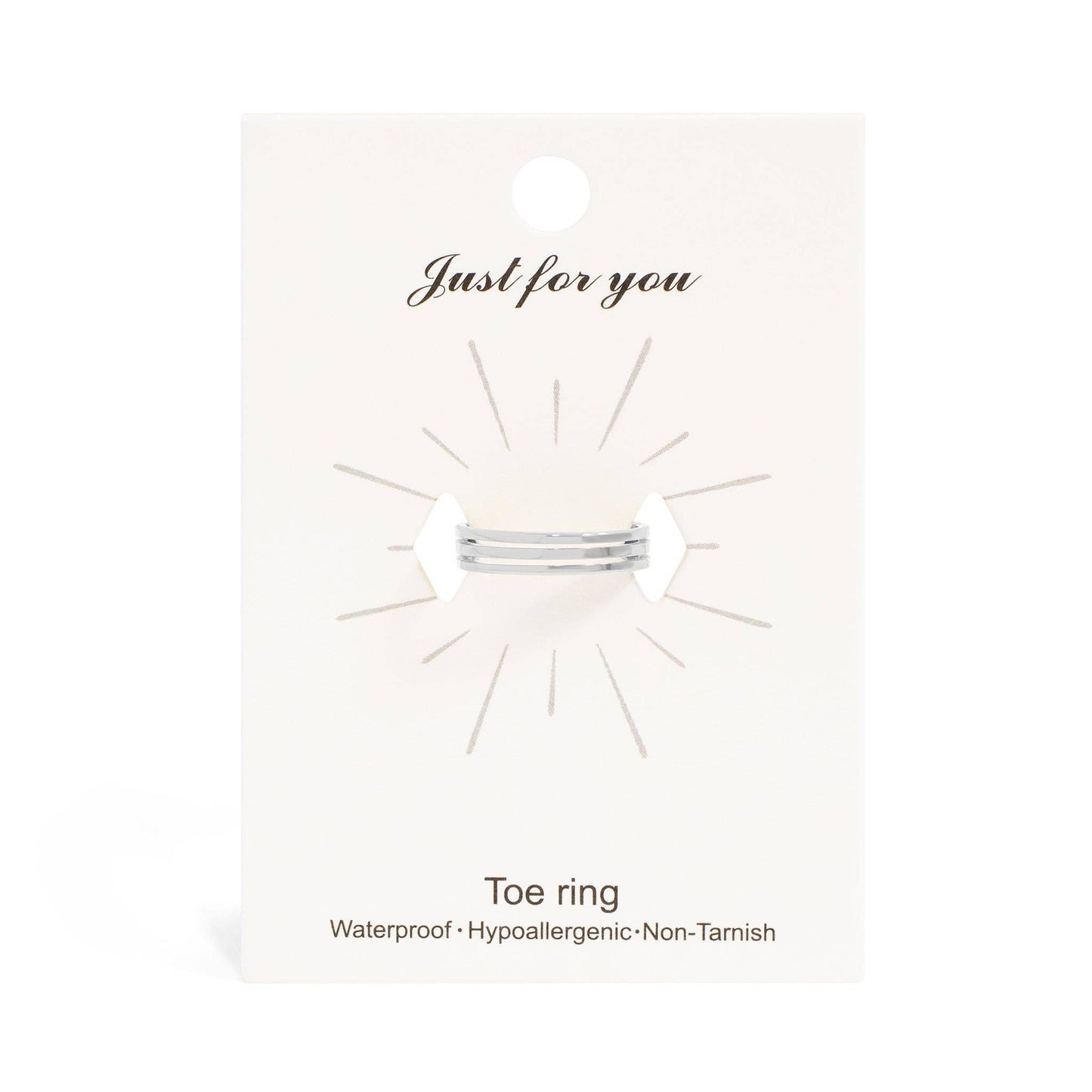 18K Gold PVD Stainless Steel Triple Toe Ring