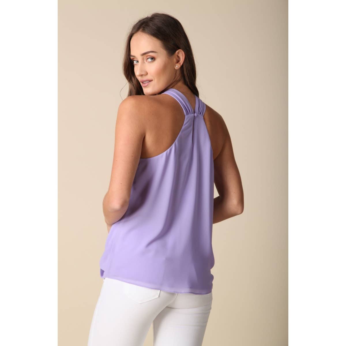 Twist Neck Surplice Top
