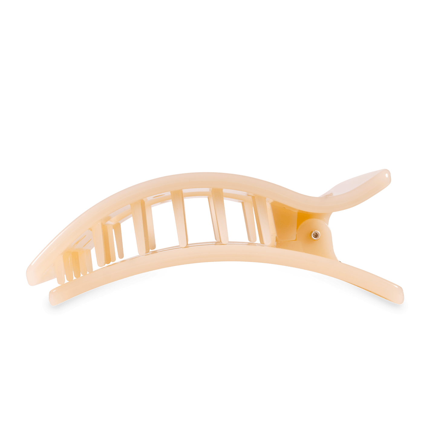 Almond Beige Large Flat Rectangle Hair Clip