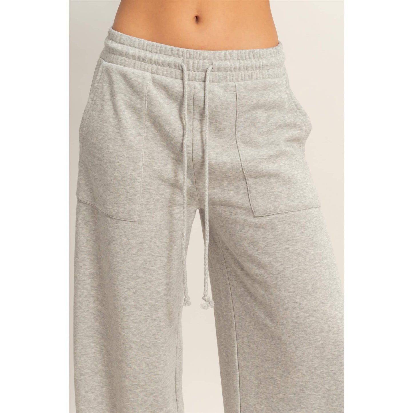 Burnout French Terry Wide-Leg Pants