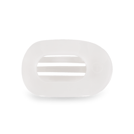 Coconut White Small Flat Round Hair Clip