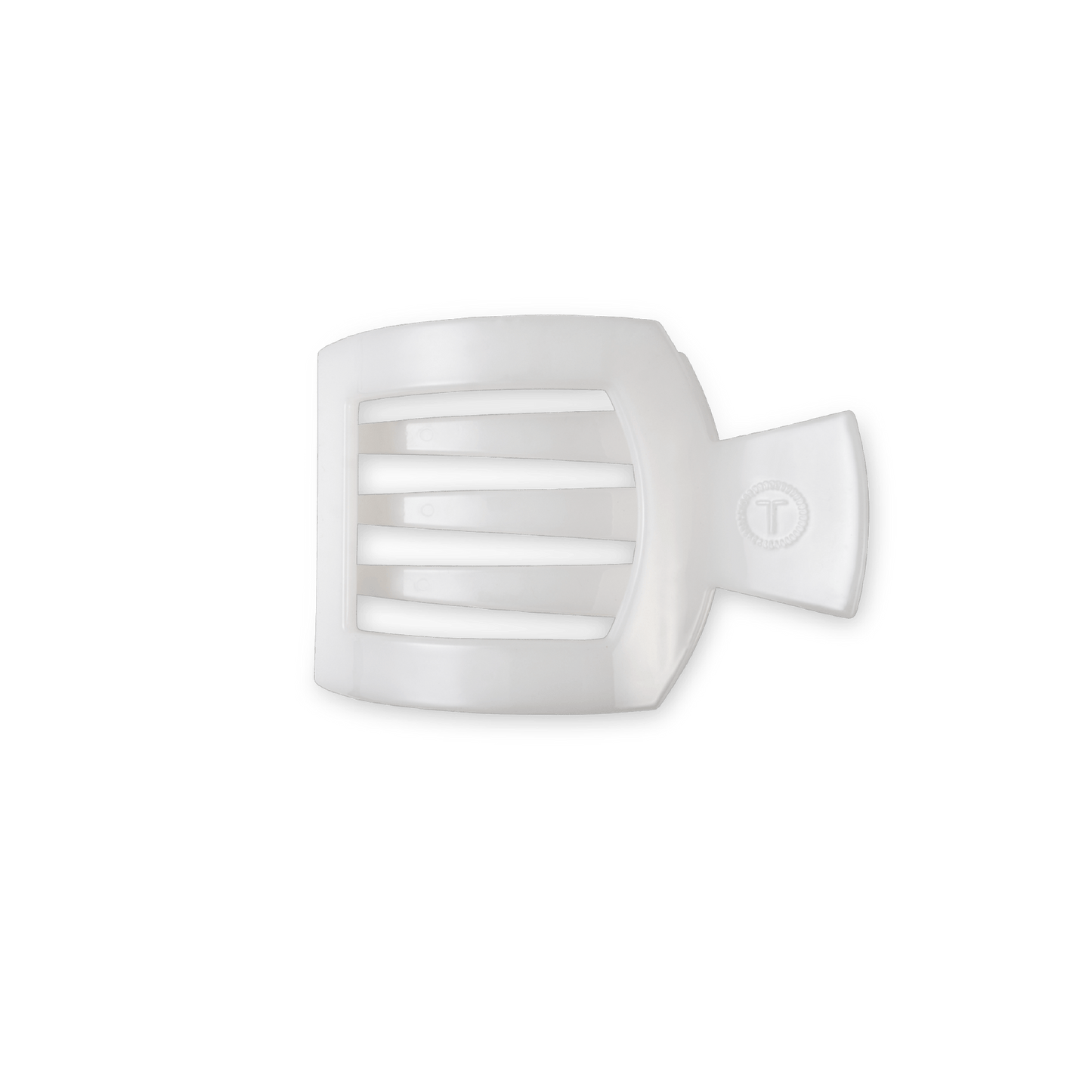Coconut White Small Flat Square Hair Clip