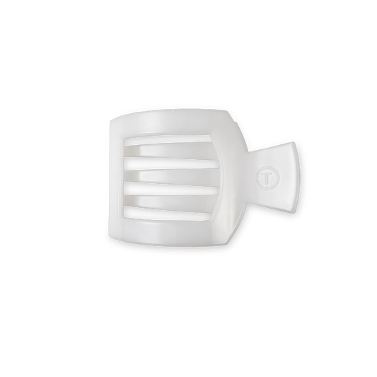 Coconut White Small Flat Square Hair Clip