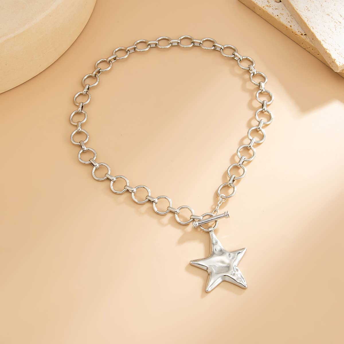 Golden Star Charm Chain Necklace