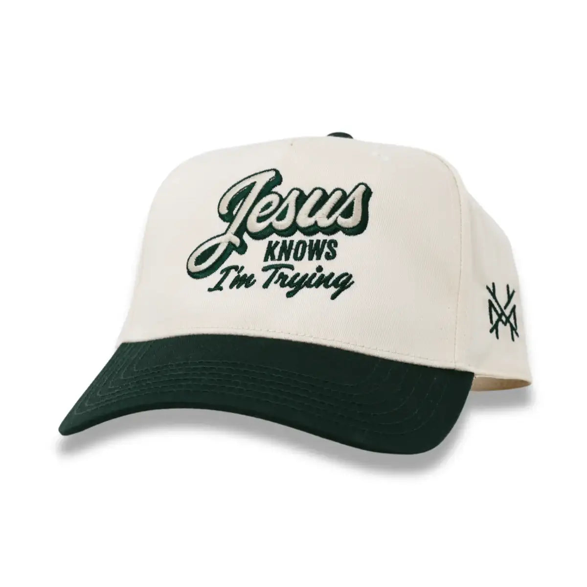 Jesus Knows I'm Trying Snapback Hat
