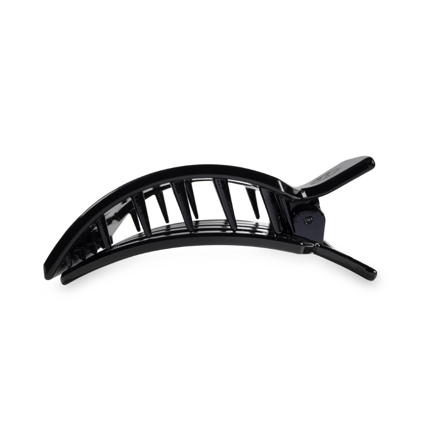 Jet Black Medium Flat Square Hair Clip