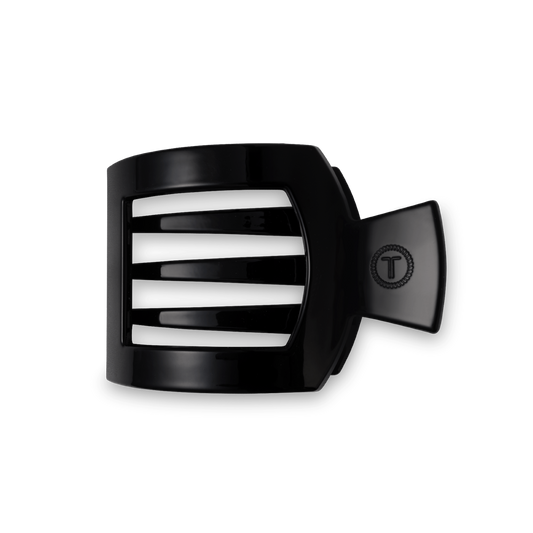 Jet Black Medium Flat Square Hair Clip