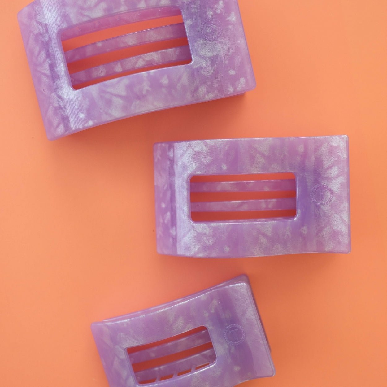 Lavender Mist Medium Flat Rectangle Hair Clip
