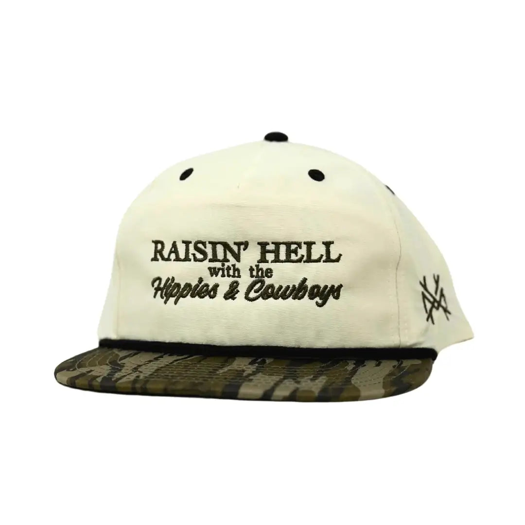 Raising Hell with the Hippies and Cowboys Snapback Hat