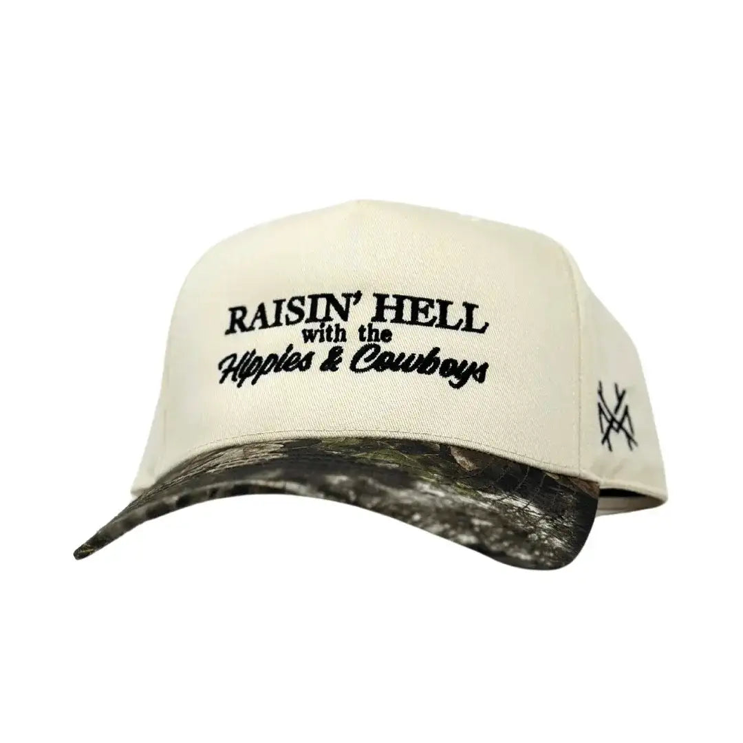 Raising Hell with the Hippies and Cowboys Snapback Hat