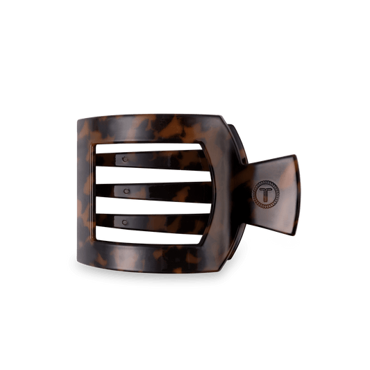 Tortoise Medium Flat Square Hair Clip