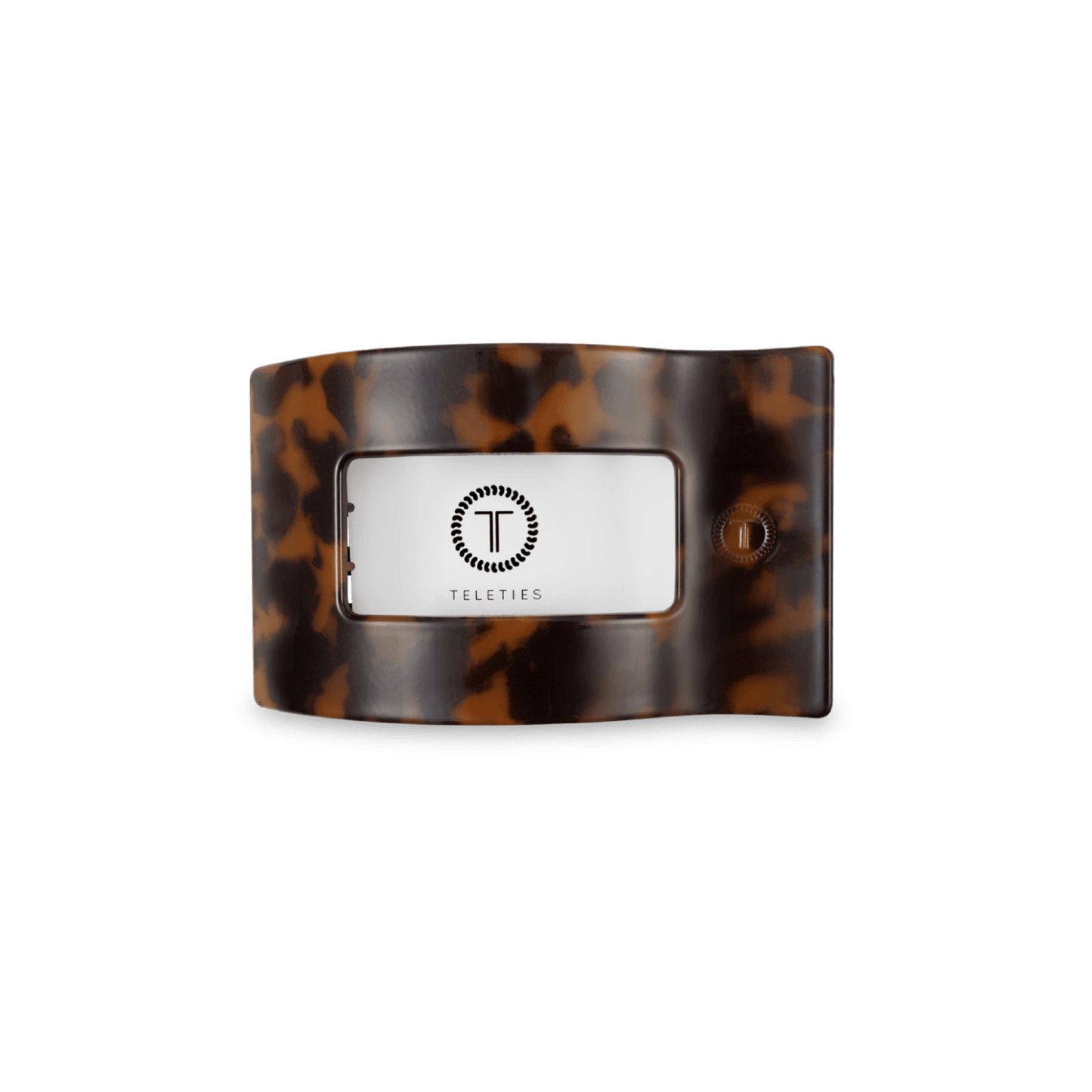 Tortoise Small Flat Rectangle Hair Clip