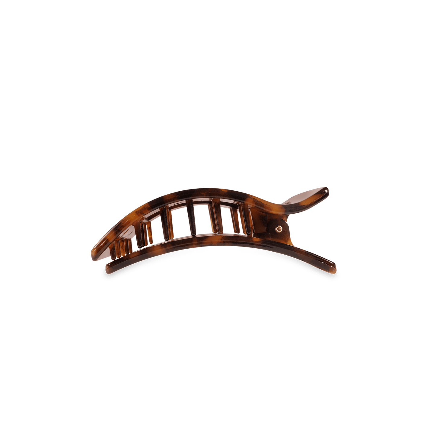 Tortoise Small Flat Rectangle Hair Clip